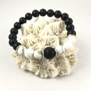 Bracelet diffuseur noir et blanc